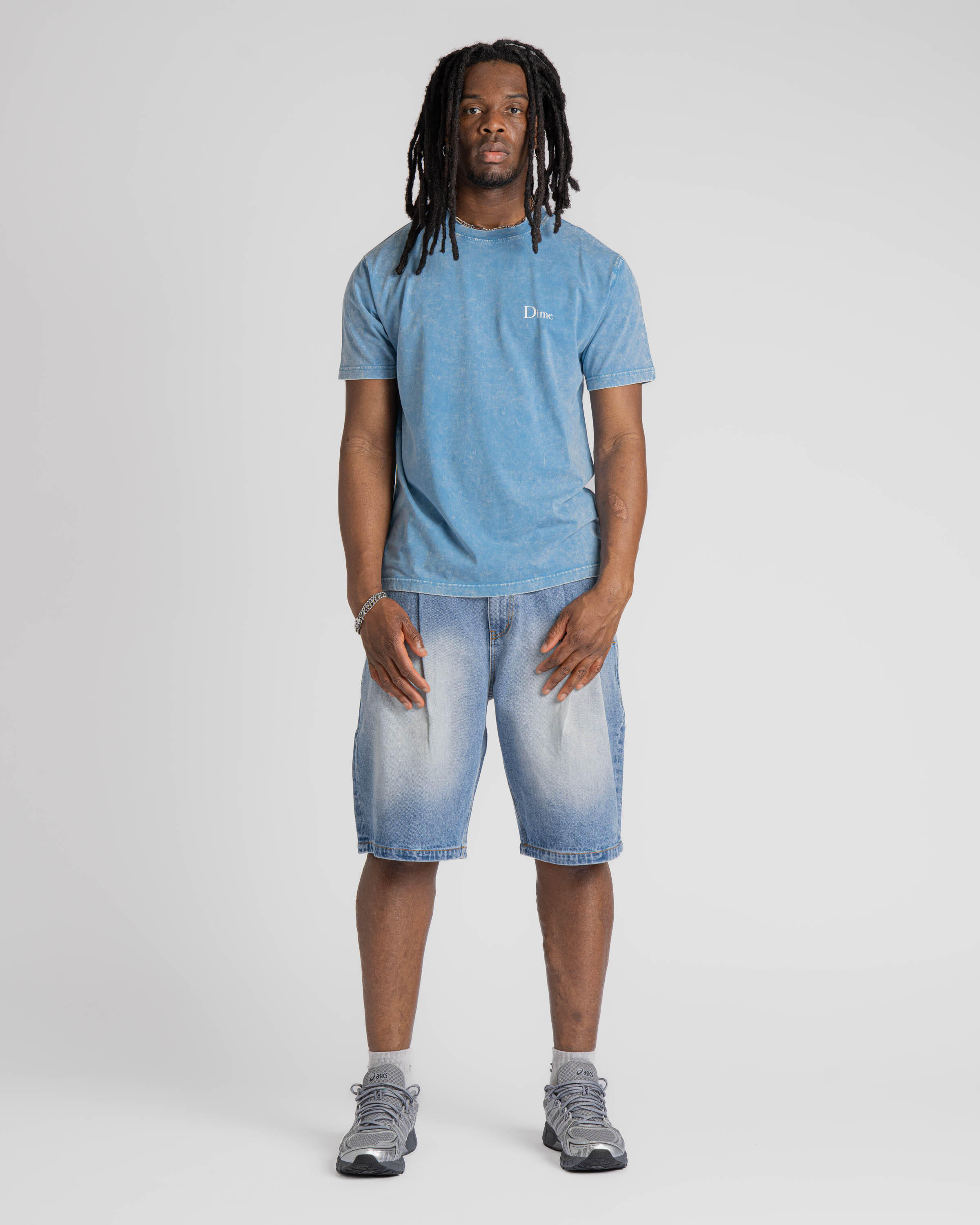 Dime Pleated Denim Shorts | DIME2SP2514BLU | AFEW STORE